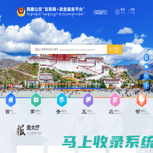 西藏公安互联网+政务服务平台